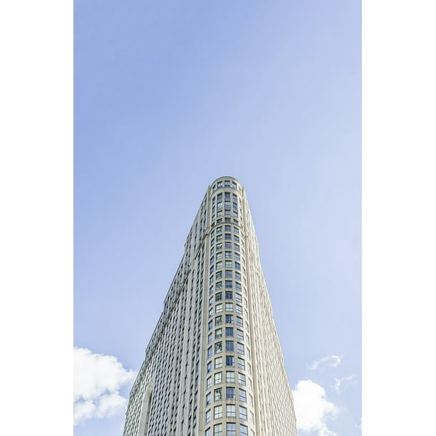 Colorful Building and Bright Blue Sky Poster